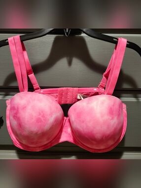 Victoria's Secret Pink Push-Up Bra Colorful Tye-Dye, Size 38D